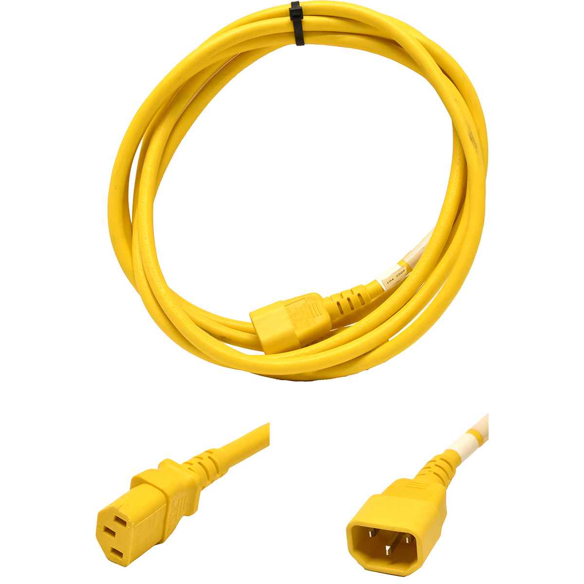 100x Yung Netzkabel C14 Power Kabel -GELB 3m 10A 250V Verlängerung RPC14C13YL10