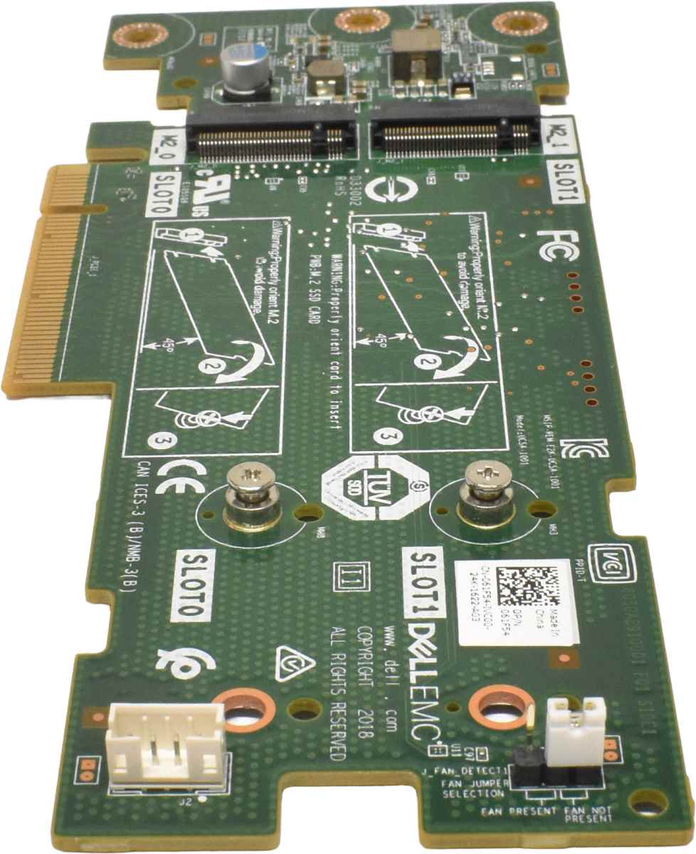 Dell 061F54 BOSS SSD Adapter Card PCI-Express x8 to 2x M.2 2280 SSD Slots ohne Bracket