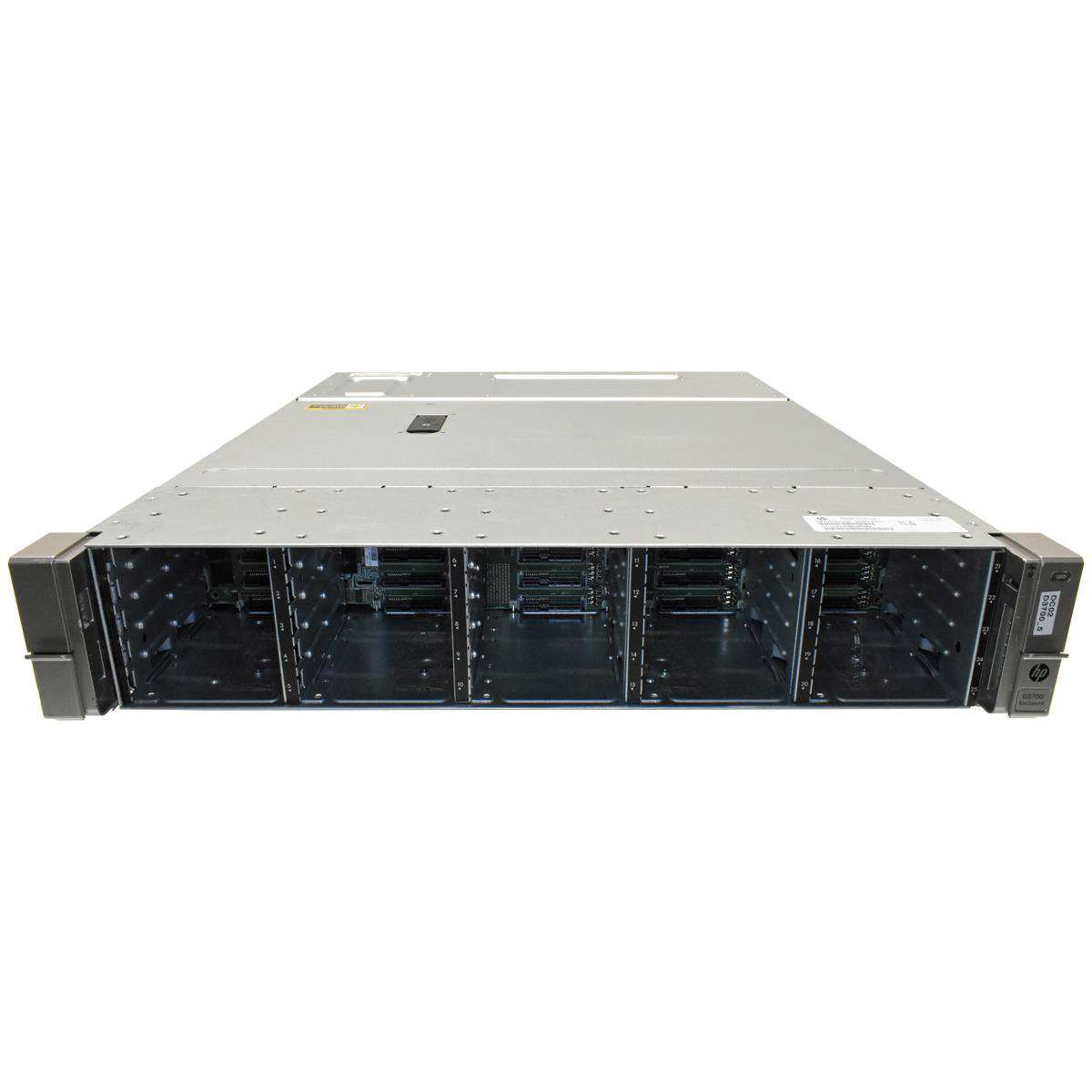 HP Enterprise D3700 SFF Enclosure QW967-62001 25x 2,5 Zoll Backplane 2x I/O Controller 2x Lüfter 2x PSU QW967-04402