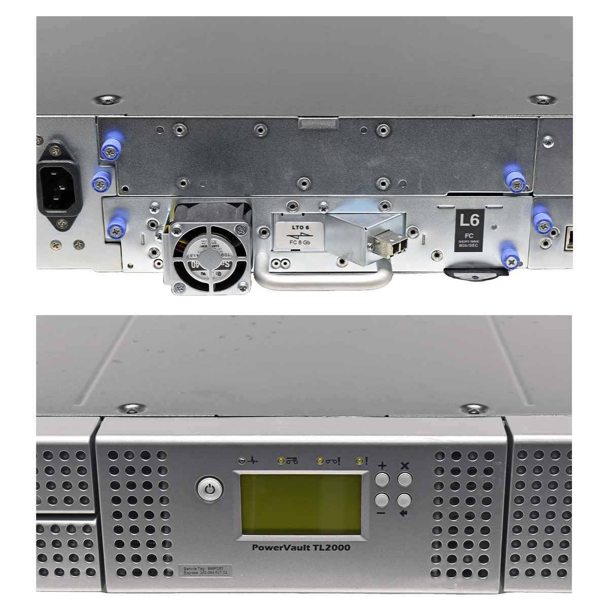 Dell PowerVault TL2000 2726305 24-Slot Tape Library 1x LTO-6 P35P1982 8G FC +Network Module Dell PowerVault TL2000 2726305 24-Slot Tape Library 1x LTO-6 P35P1982 8G FC +Network Module