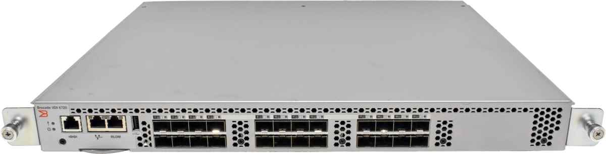 Brocade VDX 6720 BR-VDX6720-16-R 80-1004567-06 24-Port SFP+ 10G FCoE Switch Rack Ears 24 Ports open Brocade VDX 6720 BR-VDX6720-16-R 80-1004567-06 24-Port SFP+ 10G FCoE Switch Rack Ears 24 Ports open
