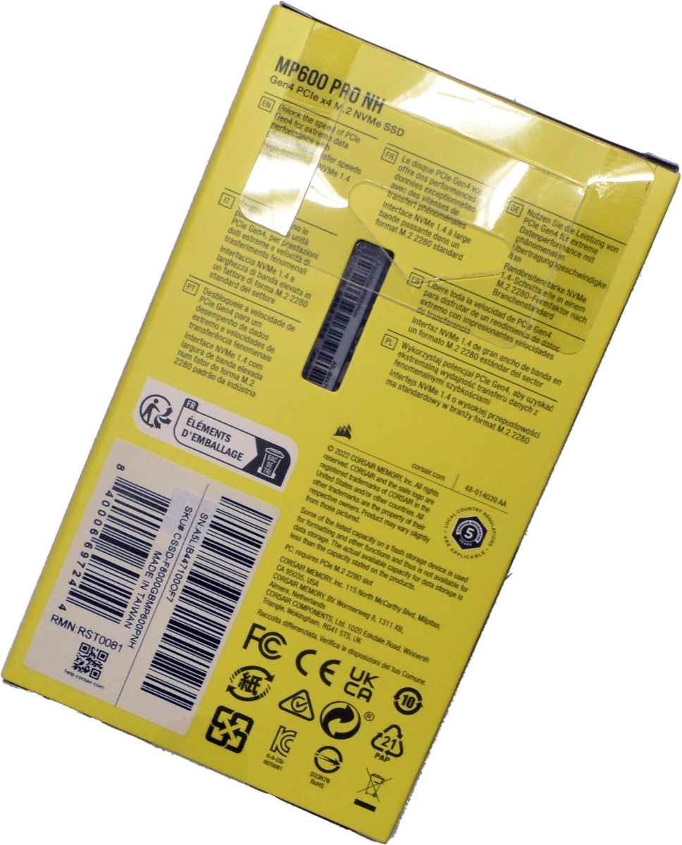 Corsair MP600 Pro NH Gen4 PCIe x4 M.2 NVMe SSD 8TB NEU!