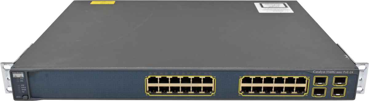 Cisco Catalyst WS-C3560G-24PS-S 24-Port PoE Gigabit Ethernet Switch 4x SFP Rack Ears