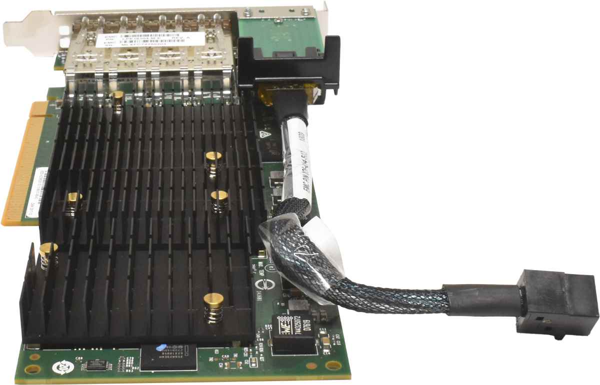 EMC Emulex LightPulse LPE16304-M-E 4-Port SFP+ 10/16GB FC Adapter LP + 4x GBICs