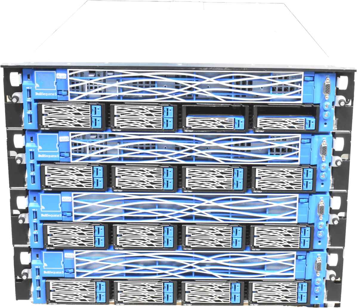 Bull Sequana S800 Blade System Chassis 4x MGMT Module 2x CX414A 40/56GbE Card 8x PSU 4x Blade ATOS Bull Sequana S800 Blade System Chassis 8xPlatinum 8163 256GB RAM 4x MGMT Module 2x CX414A 40/56GbE Card 8x PSU 4x Blade