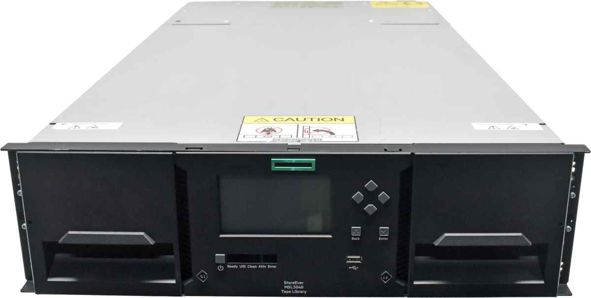 HP StoreEver MSL3040 Q6Q62B Base Tape Library +Controller Card 2xPSU no Tape Drives HP StoreEver MSL3040 Q6Q62B Base Tape Library +Controller Card 2xPSU no Tape Drives