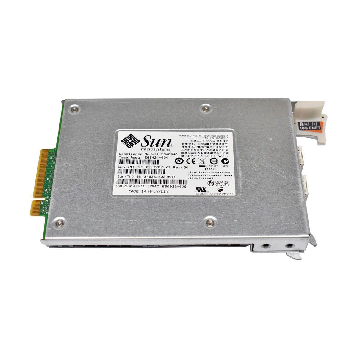 Sun-Oracle-5946040-375-3616-02-2-Port-SFP-Modul-Or-003.jpg Sun Oracle 5946040 375-3616-02 2-Port SFP+ Modul + Oracle mini GBIC