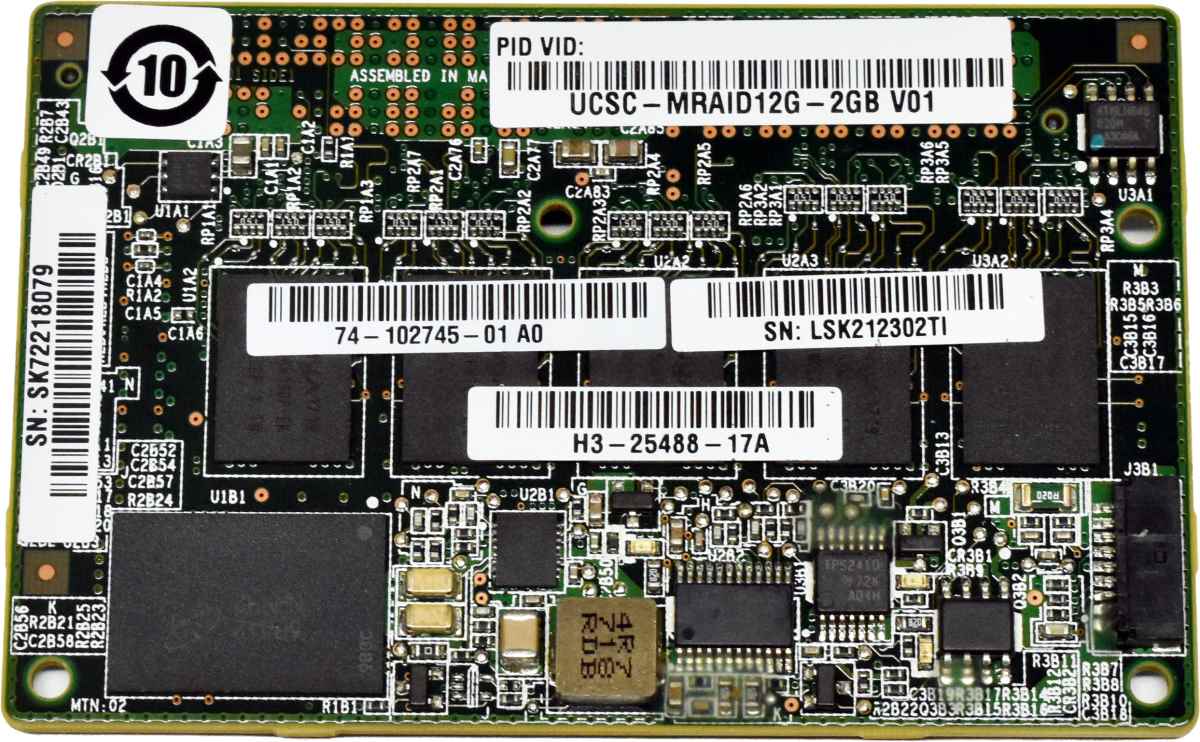Cisco UCSC-MRAID12G-2GB 74-102745-01 H3-25488-17A 2GB RAID Controller Cache Module