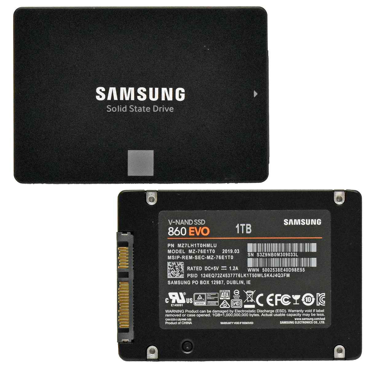 Samsung 860 EVO V-NAND 1TB 6G SATA SED SSD MZ-76E1T0 MZ7LH1T0HMLU Samsung 860 EVO V-NAND 1TB 6G SATA SED SSD MZ-76E1T0 MZ7LH1T0HMLU