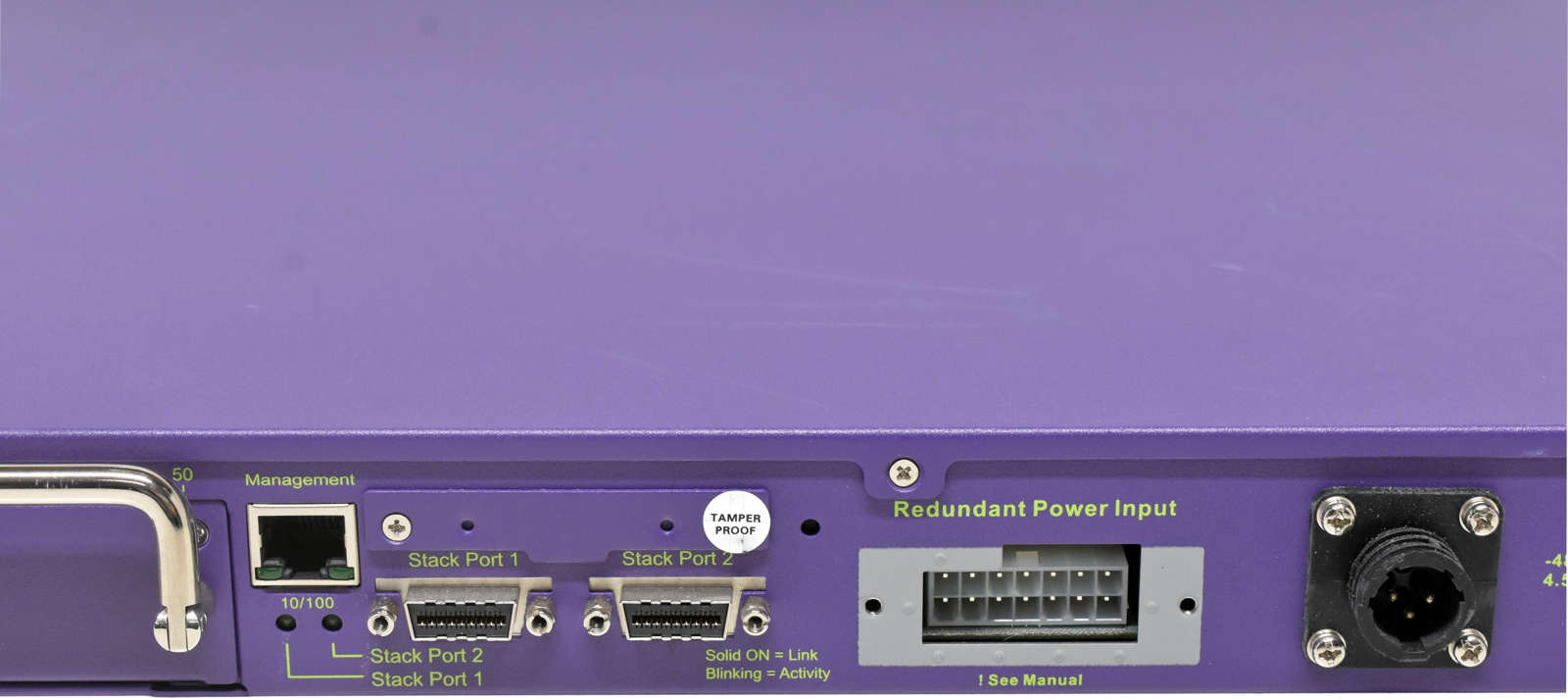 Extreme-Summit-X450a-48tDC-16165-48-Port-RJ-45-GE-004.jpg Extreme Summit X450a-48tDC 16165 48-Port RJ-45 GE Switch 4x 1G SFP no PSU