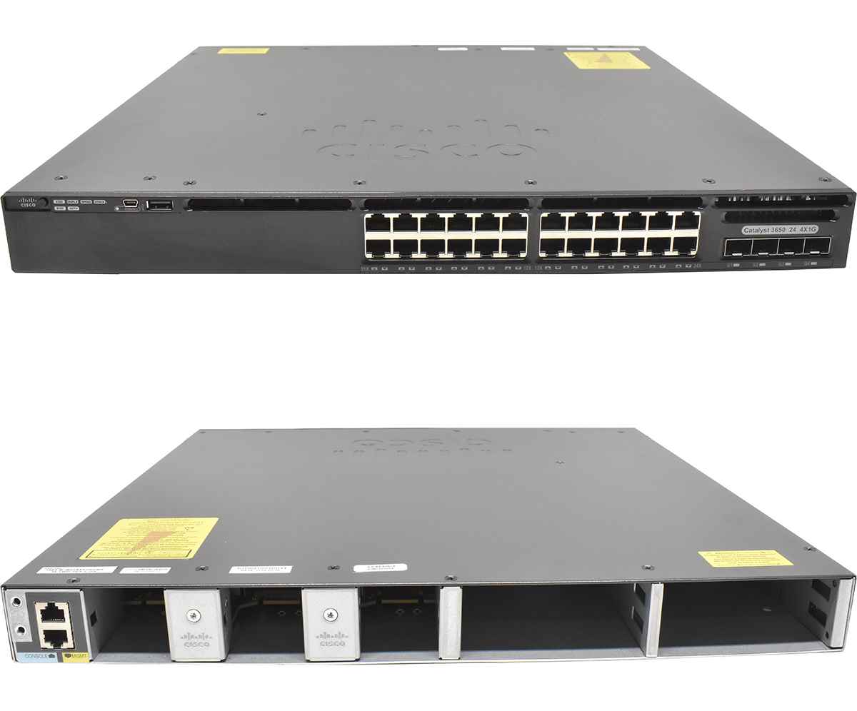Cisco Switch Catalyst WS-C3650-24TS-E 24-Ports PoE 1G 4-Ports 1G Uplink IP No OS No PSU No FAN 800-41246-03