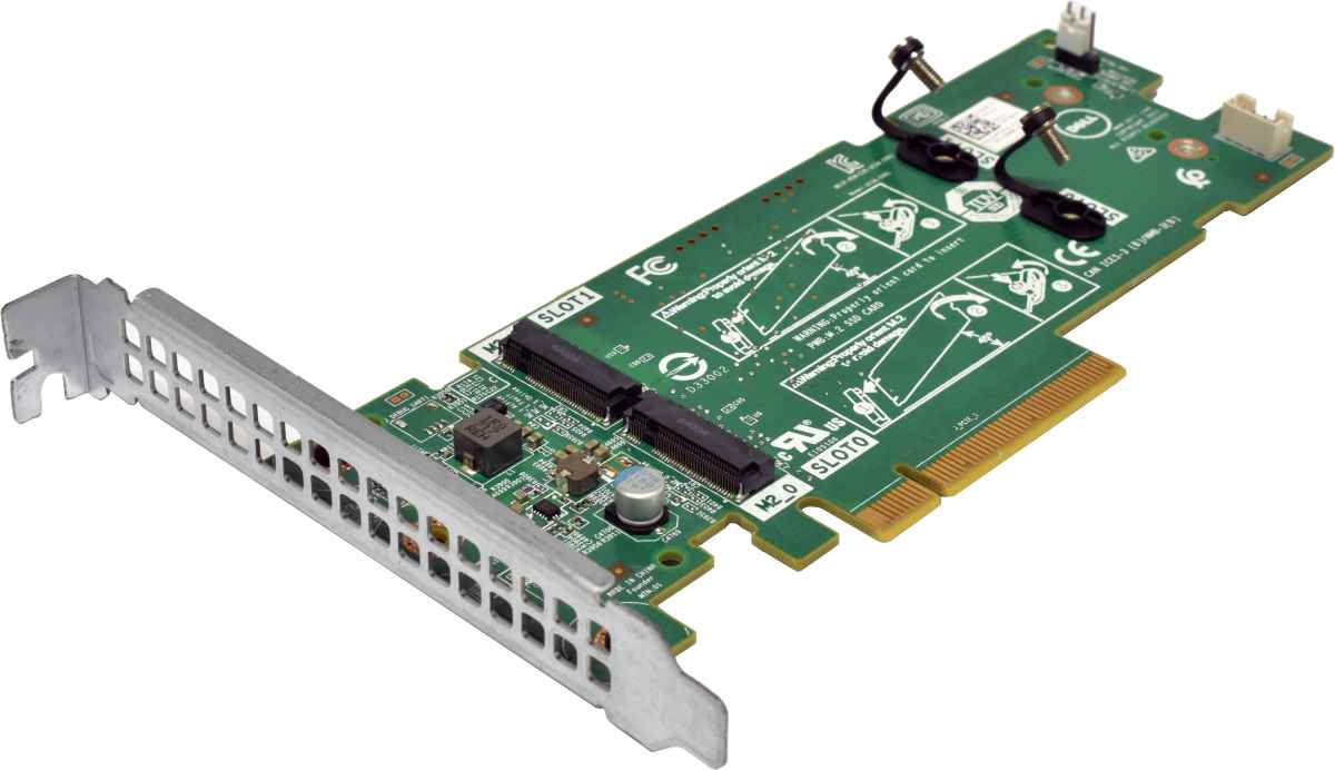 Dell 05T20H BOSS SSD Adapter Card PCI-Express x8 to 2x M.2 2280 SSD Slots FP Dell 05T20H BOSS SSD Adapter Card PCI-Express x8 to 2x M.2 2280 SSD Slots FP