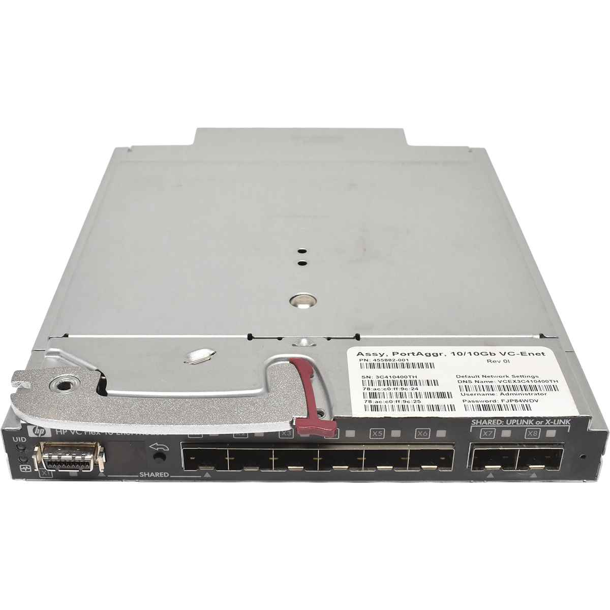 HP VC Flex-10 Enet Module 8Ports SFP+ 10GB für BladeSystem C7000 455882-001