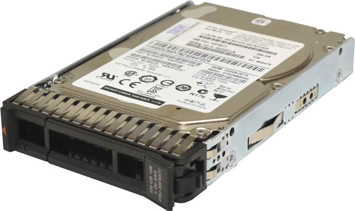 IBM 300GB HDD Festplatte 10K SAS 6G 00FX877 ST300MM0006 mit Rahmen