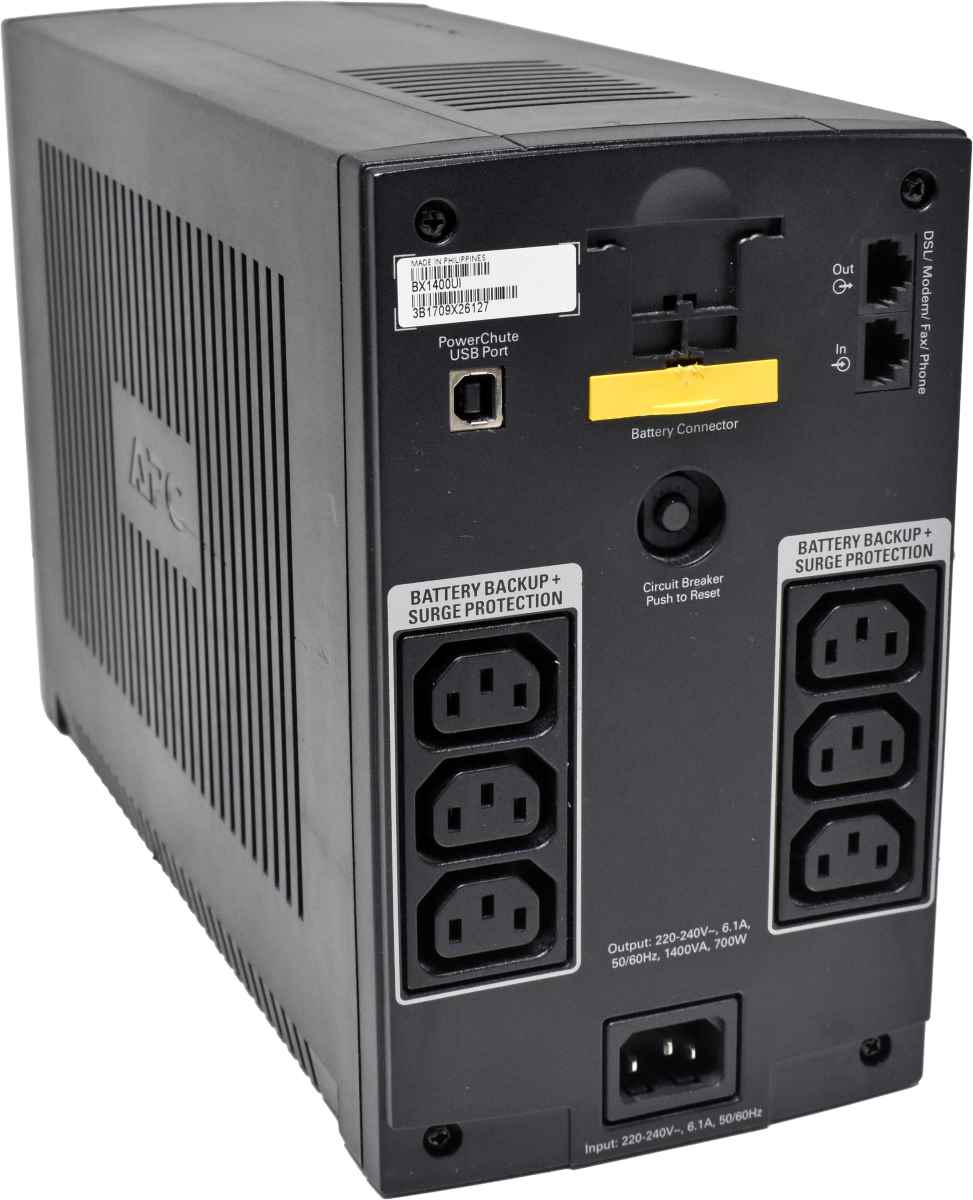 APC Back-UPS 1400 BX1400UI 1600VA 700W 6x IEC C13 APC Back-UPS 1400 BX1400UI 1600VA 700W 6x IEC C13