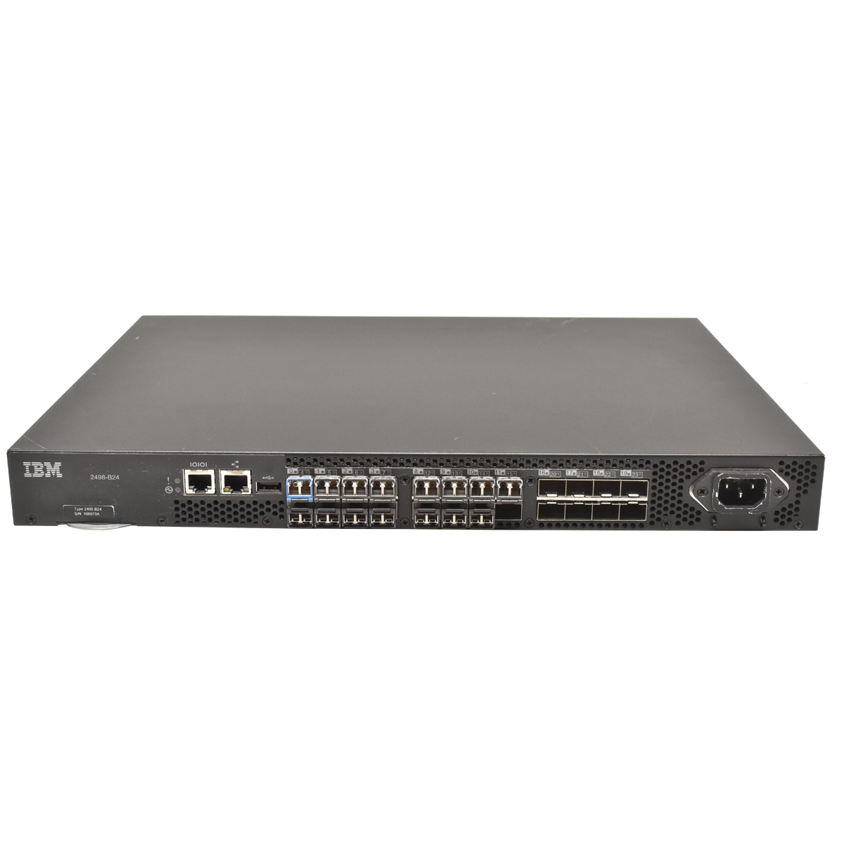 IBM 2498-B24/24E 8G Fibre Channel Switch + 15 Brocade 4GB SFP Transceiver IBM 2498-B24/24E 8G Fibre Channel Switch + 15 Brocade 4GB SFP Transceiver