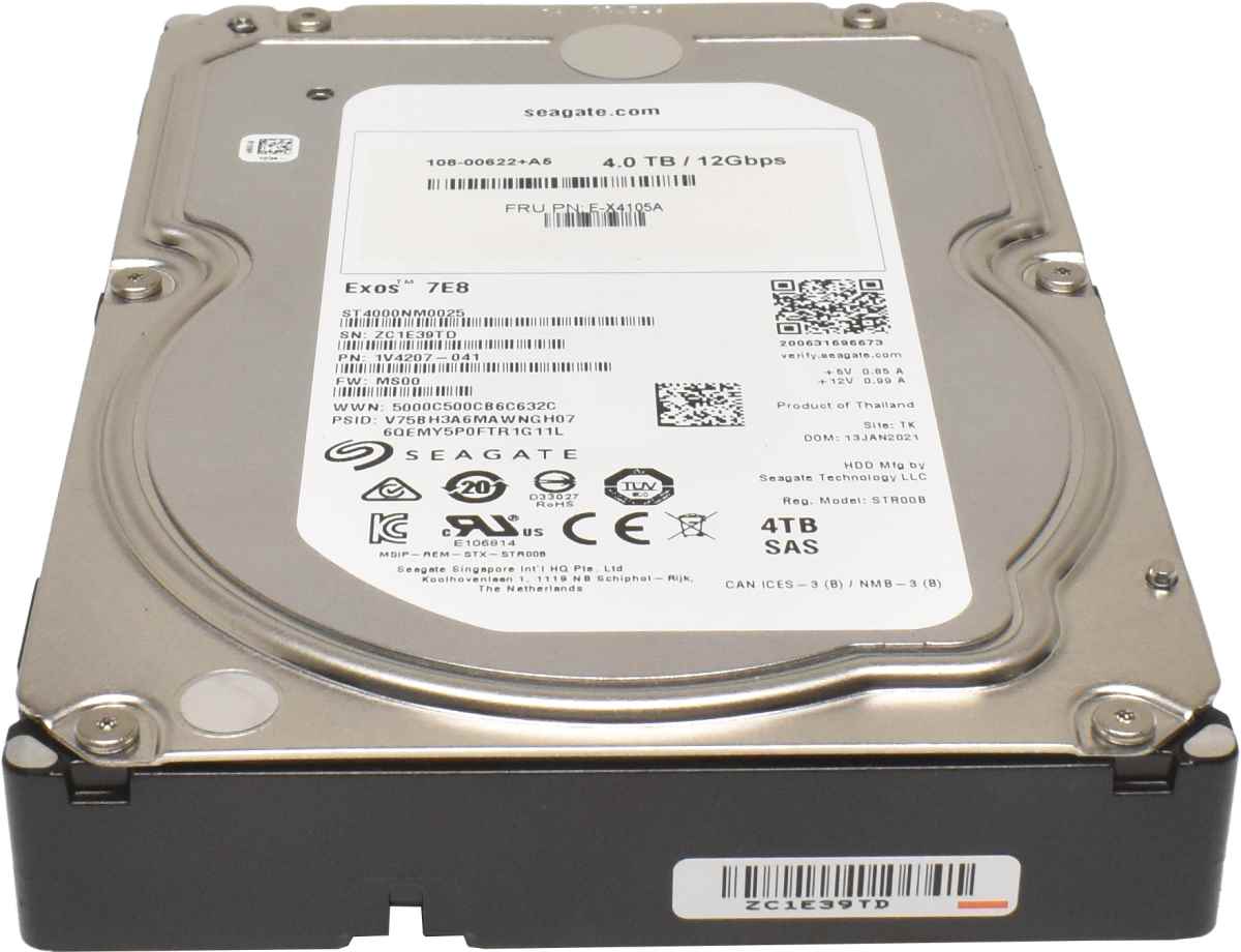 NetApp Seagate 4TB E-X4105A 108-00622+A5 ST4000NM0025 3.5" 7.2K 12G SAS HDD Festplatte