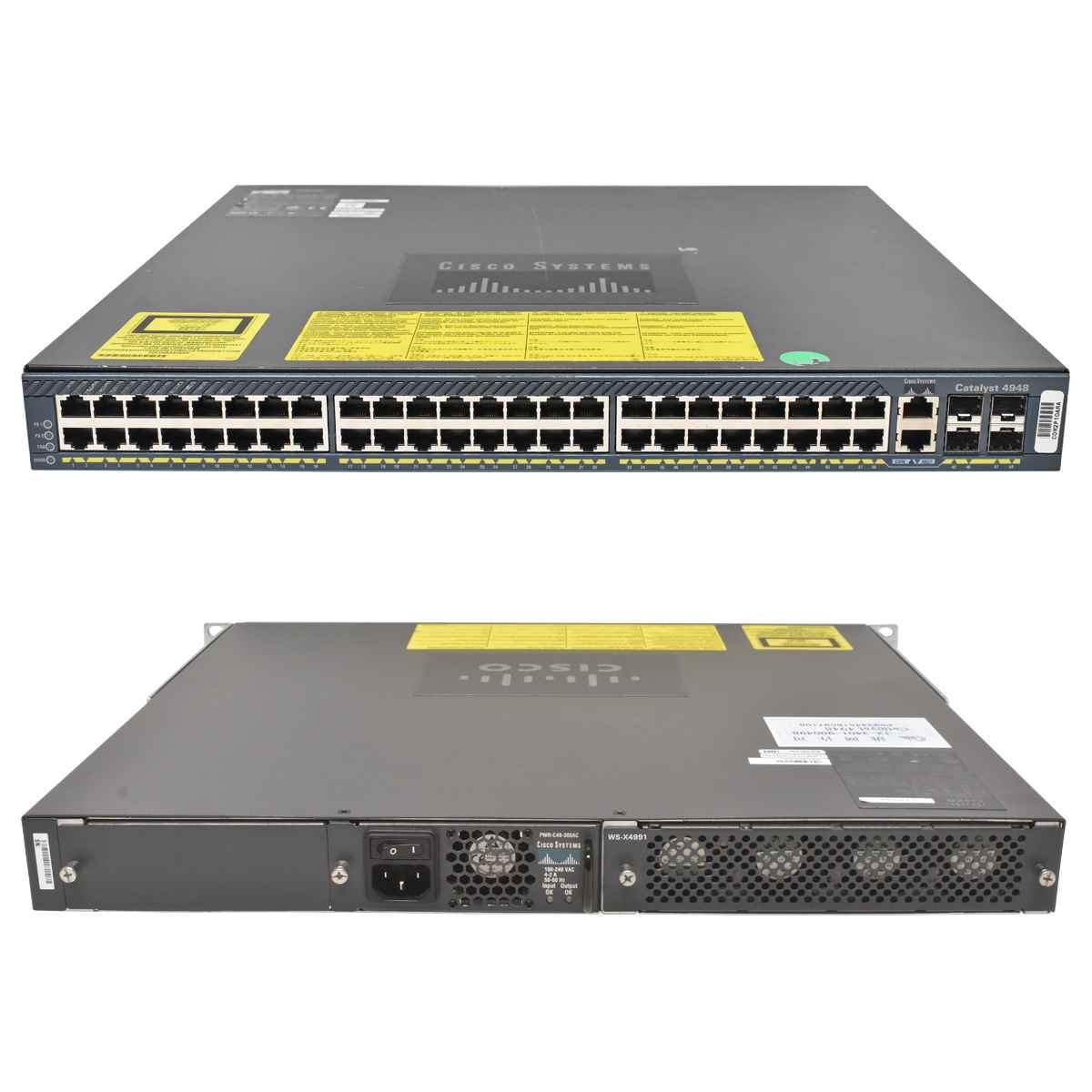Cisco WS-C4948 800-24772-04 B0 48-Port Gigabit Ethernet Switch 4 x SFP