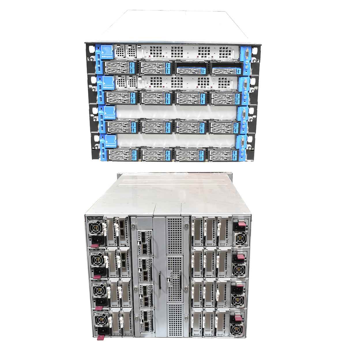 ATOS Bull  Sequana S800 Blade System Chassis 8xPlatinum 8163 256GB RAM 4x MGMT Module 2x CX414A 40/56GbE Card 8x PSU 4x Blade