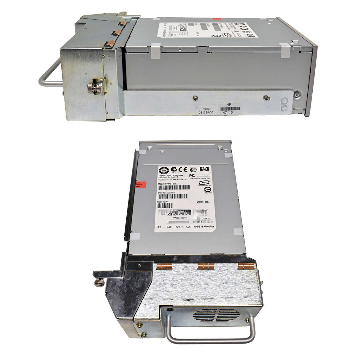HP-StorageWorks-MSL5000-MSL6000-Tape-Drive-Ultrium-006.jpg HP StorageWorks MSL5000 MSL6000 Tape Drive Ultrium 460 LTO2 BRSLA-0206-DC C7379-00831 +FAN 331225-001