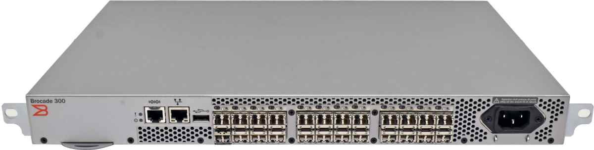 Brocade 300 NA-360-0008 24-Port 8G SFP+ FC Switch 24 active Ports + 24 Mini GIBICs