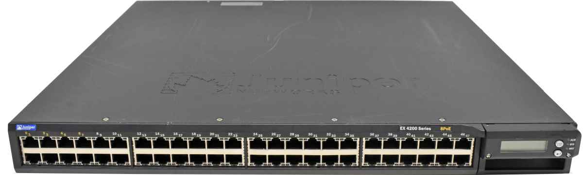 Juniper EX4200-48T 48-Port GE 8-Port PoE 2x PSU no Brackets