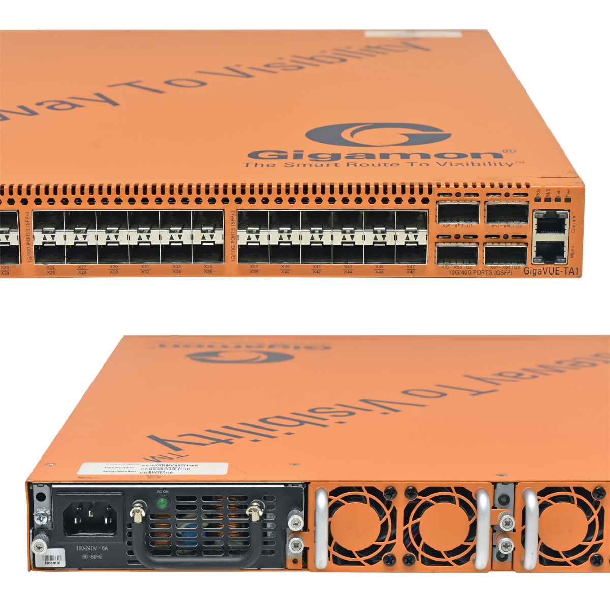 Gigamon GigaVUE-TA1 GVS-TA101 48-Port 10G SFP+ Traffic Aggregation Node 4x 40G QSFP+ Gigamon GigaVUE-TA1 GVS-TA101 48-Port 10G SFP+ Traffic Aggregation Node 4x 40G QSFP+