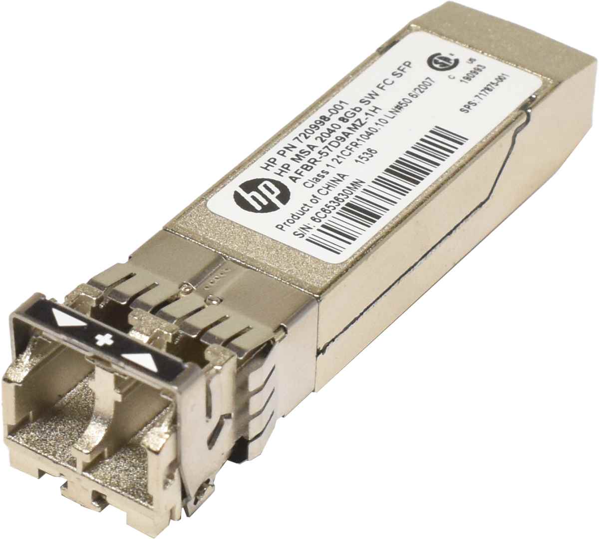 HP MSA 2040 GBIC AFBR-57D9AMZ-1H 8Gbps SFP SW 850nm 150m 720998-001 Transceiver HP MSA 2040 GBIC AFBR-57D9AMZ-1H 8Gbps SFP SW 850nm 150m 720998-001 Transceiver