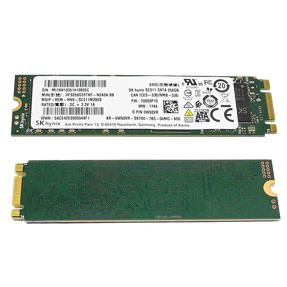 Dell SK hynix SC311M280S Solid State Drive (SSD) 256 GB M.2 2280 SATA 0W90VR