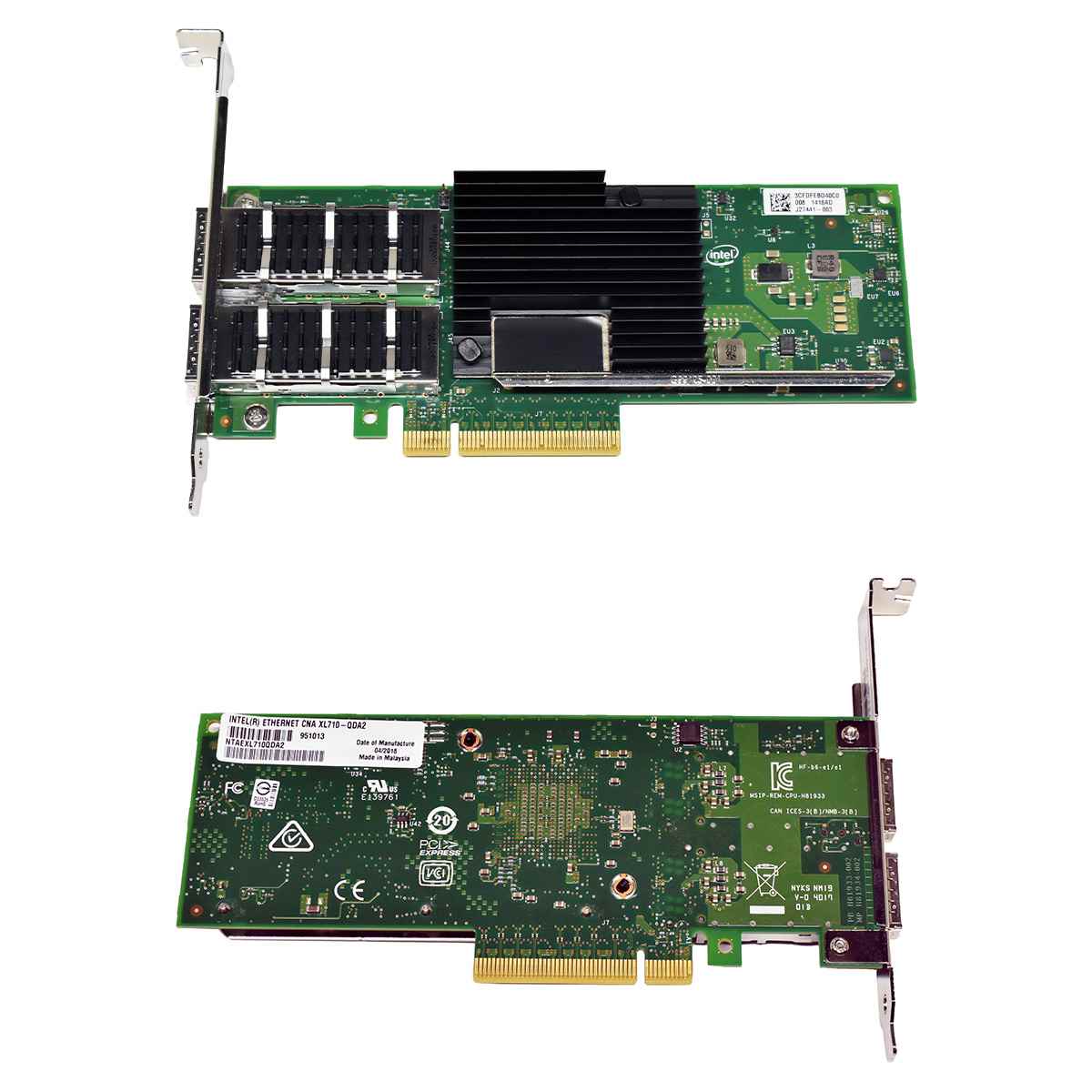 NetApp Intel 111-03380 XL710-QDA2 40G Dual Port QSFP+ PCIe 3.0 x8 Network Adapter NetApp Intel 111-03380 XL710-QDA2 40G Dual Port QSFP+ PCIe 3.0 x8 Network Adapter