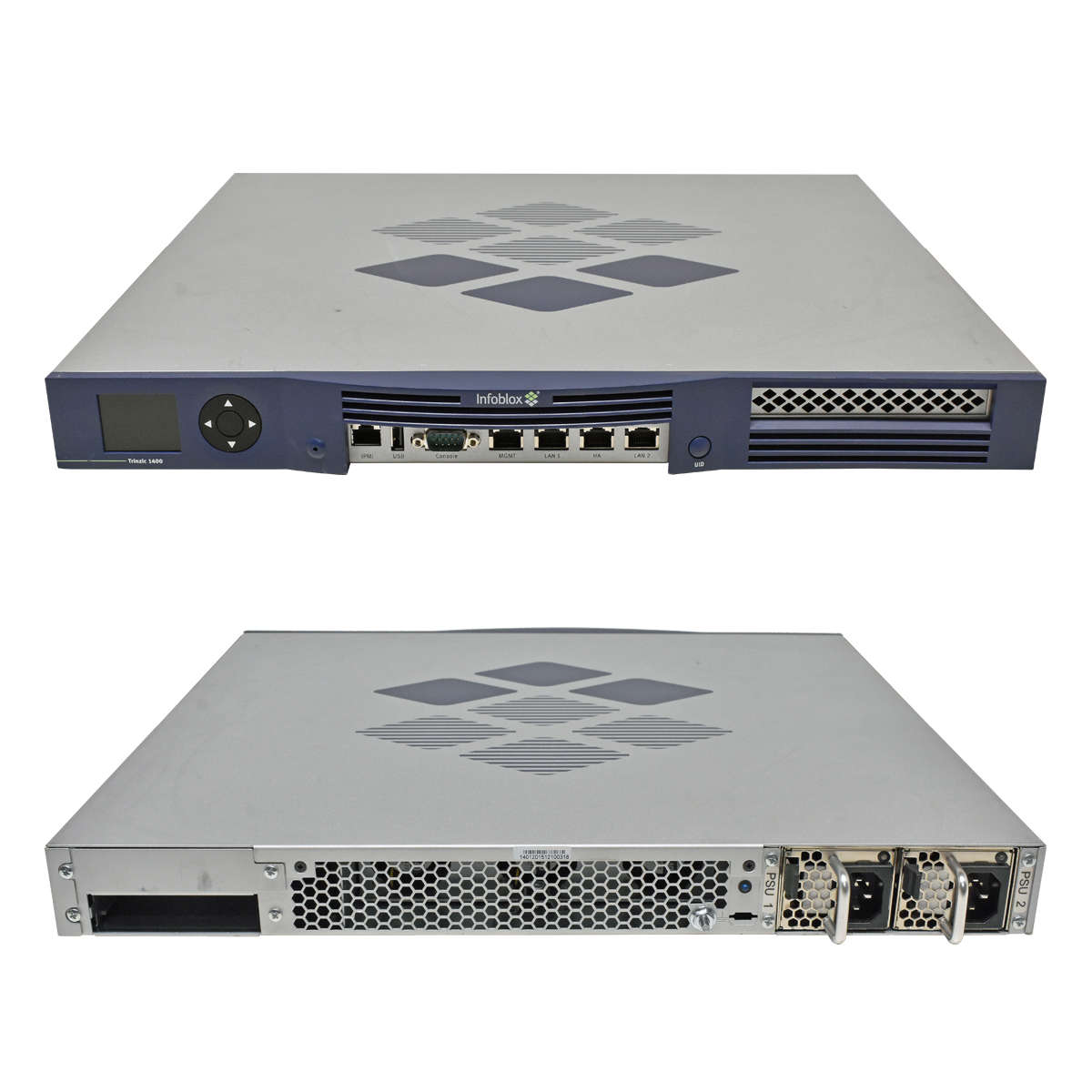 Trinzic-Infoblox-1400-Reporting-Appliance-TE-1410-001.jpg Trinzic Infoblox 1400 Reporting Appliance TE-1410-NS1GRID-AC 110-0140-100 no HDD