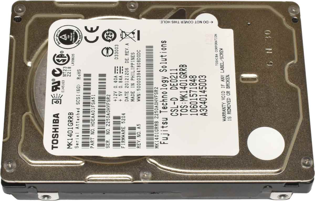 Toshiba 146GB 2.5" 15K 6G SAS HDD Festplatte MK1401GRRB