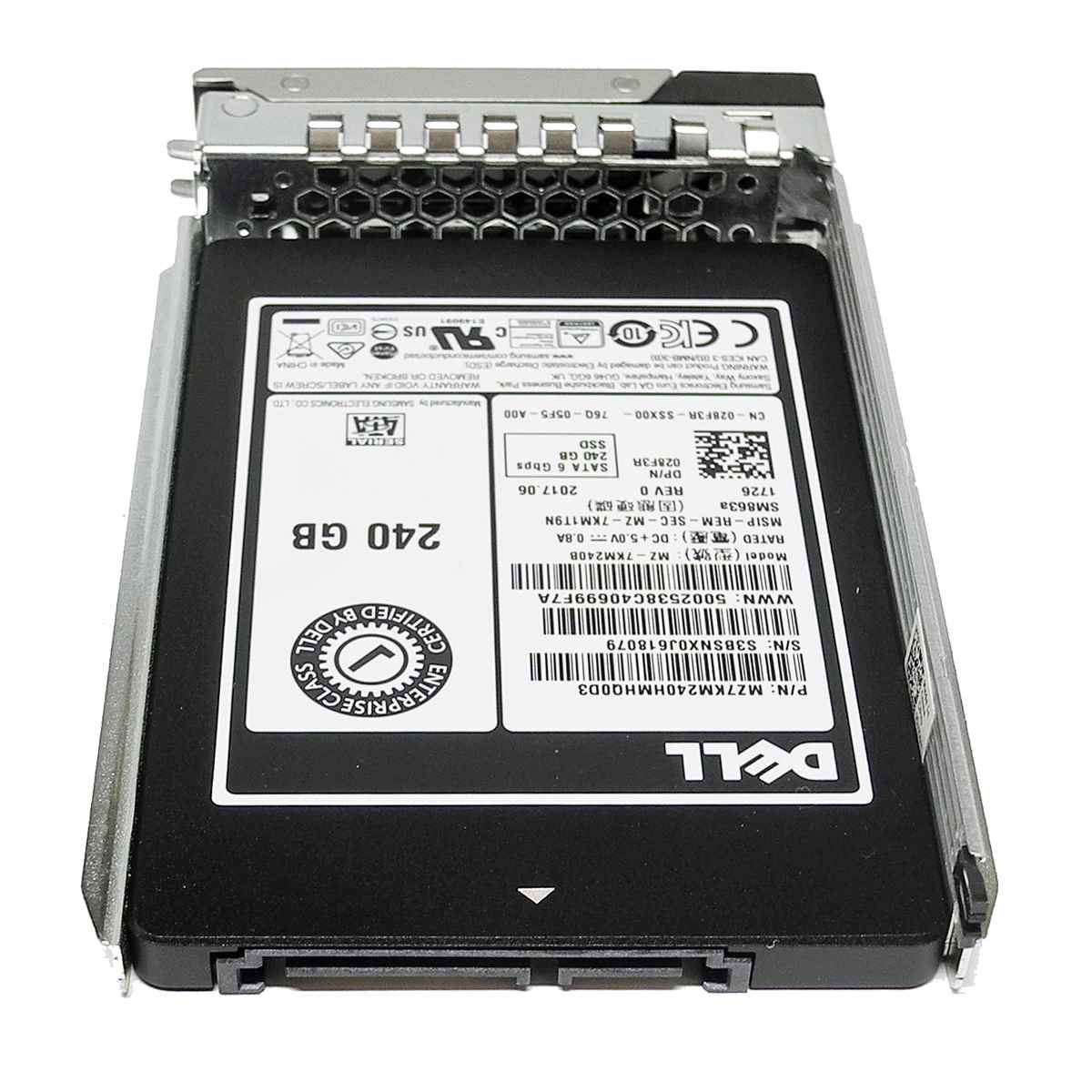 Dell 028F3R 240 GB 2.5“ 6G SATA SSD mit Rahmen DXD9H MZ-7KM240B DELL R740 Dell 240GB 2.5" 6G SATA SSD MZ-7KM240B 028F3R PowerEdge R740