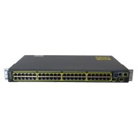 Cisco Switch Catalyst WS-C2960S-48TD-L 48Ports 1000Mbits 2Ports SFP+ 10Gbits C2960S-STACK Module Managed Rack Ears