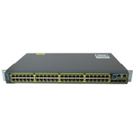 Cisco Switch Catalyst WS-C2960S-48TS-L 48Ports 1000Mbits 4Ports SFP 1000Mbits C2960S-STACK Module Managed Rack Ears