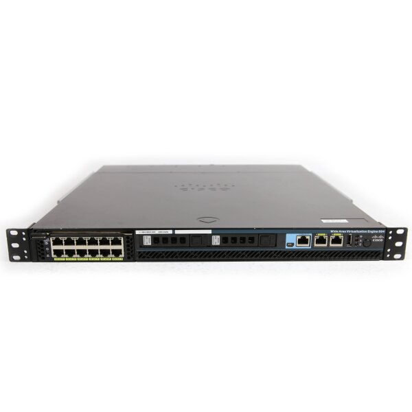 Cisco Router WAVE 694 Wide Area Virtualization Engine  APNV-GE-12T Module (12Ports 1000Mbits) 2x HDD 600GB System Corrupted Managed Rack Ears WAVE-694-K9