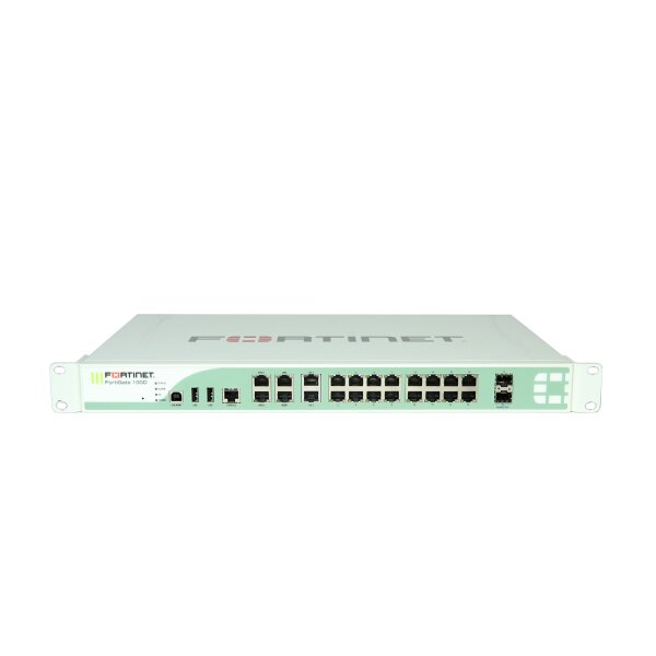 Fortinet Firewall FORTIGATE-100D 16Ports 1000Mbits 2Ports SFP Managed Rack Ears FG-100D