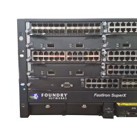 Foundry Switch FastIron SuperX FI-SX1 SX-424F SX-424C 3x FI-42XG 3x FI-424C SX-FI12GM-4-PREM 2x PSU SX-ACPWR-SYS