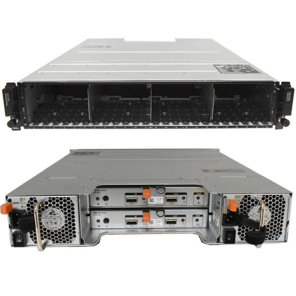 Dell PowerVault MD1220 2U 2x E01M001 SAS 6Gbps 2x 600W PSU 24x Bay 2.5 Zoll