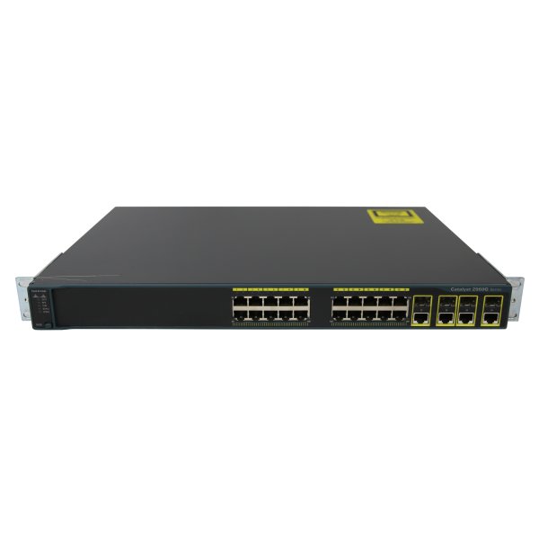 Cisco Switch WS-C2960G-24TC-L 24Ports 1000Mbits 4Ports Combo SFP 1000Mbits Managed Rack Ears