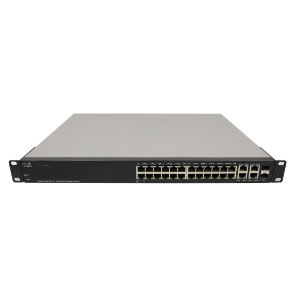 Cisco Switch SG300-28MP-K9 24Ports PoE 1000Mbits 4Ports 1000Mbits 2Ports Combo SFP 1000Mbits Managed Rack Ears