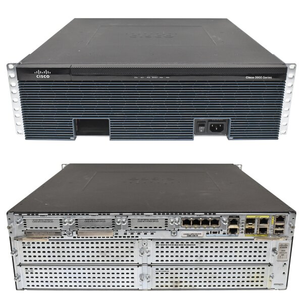 Cisco 3925 Router C3900-SPE100K9 + 4-Port Gigabit Ethernet Interface Card EHWIC-4ESG