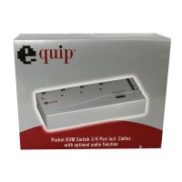 Equip Pocket KVM Switch 2/4 Ports incl. Cables with...