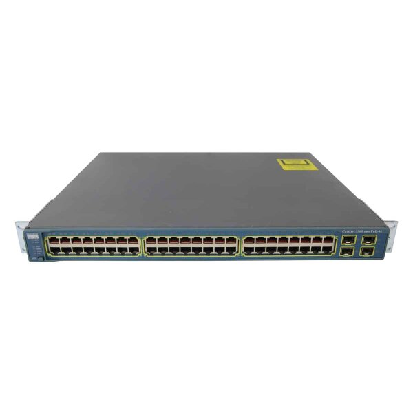 Cisco Switch WS-C3560-48PS-S 48Ports PoE 100Mbits 4Ports SFP 1000Mbits Managed Rack Ears