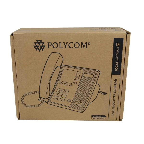 Polycom CX600 Desktop Phone PoE For Microsoft Lync VoIP 2200-15987-025 Neu / New