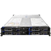 Quanta Server T42S-2U 4x Node 8xSilver 4108 CPU 512GB 4x240GB SSD M.2SATA X527 10G SFP+ 2 Port Rails