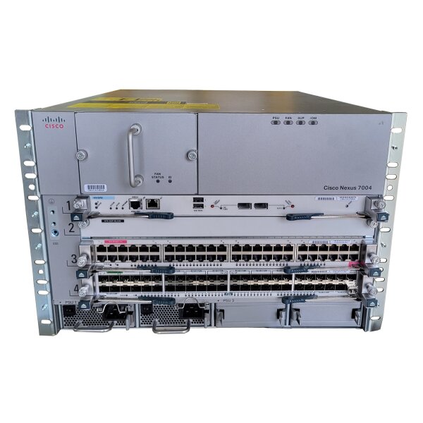 Cisco Switch Nexus 7004 Modules 48Ports 1000Mbits 48Ports SFP+ 10Gbits Managed Rack Ears N7K-C7004