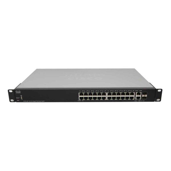 Cisco Switch SG250-26P 26Ports (24 PoE+) 1000Mbits 2Ports Combo SFP 1000Mbits Managed Rack Ears SG250-26P-K9